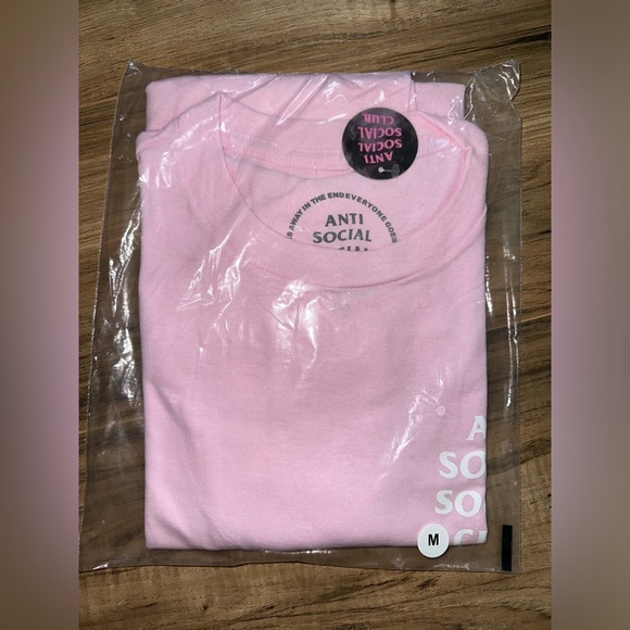ASSC | Anti Social Social Club Mind Games Logo 2 T-Shirt | NWT (M) Pink/White - Picture 2 of 5